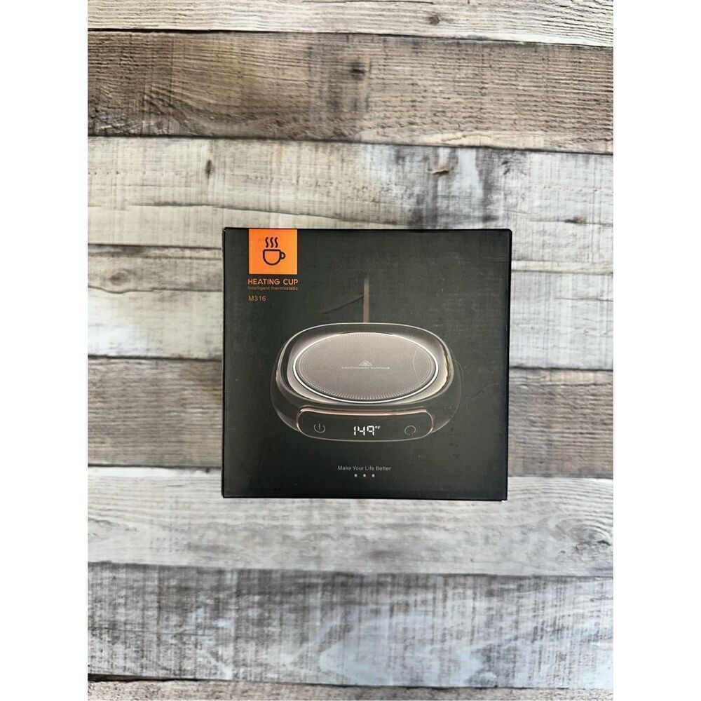 NIB Black Mug Warmer for Glass, Metal, Plastic, Ceramic Cups